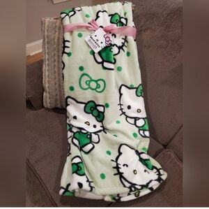 Viral St Patty Hello Kitty Blanket-NWT